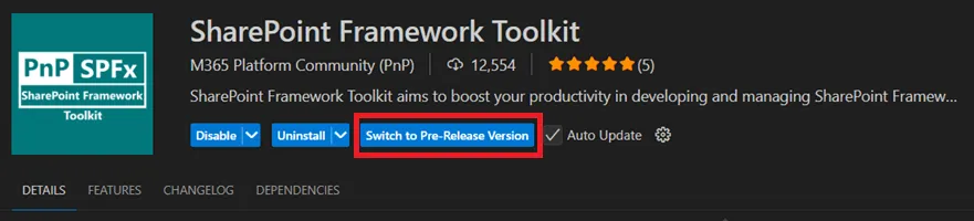 Pre-release version
