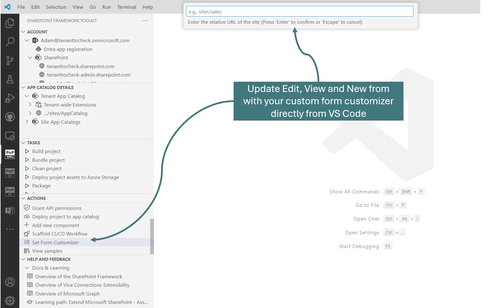 Set form Customizer
