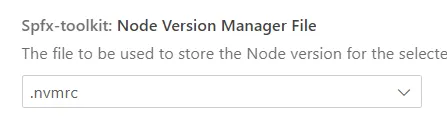 Node Version Manager File setting